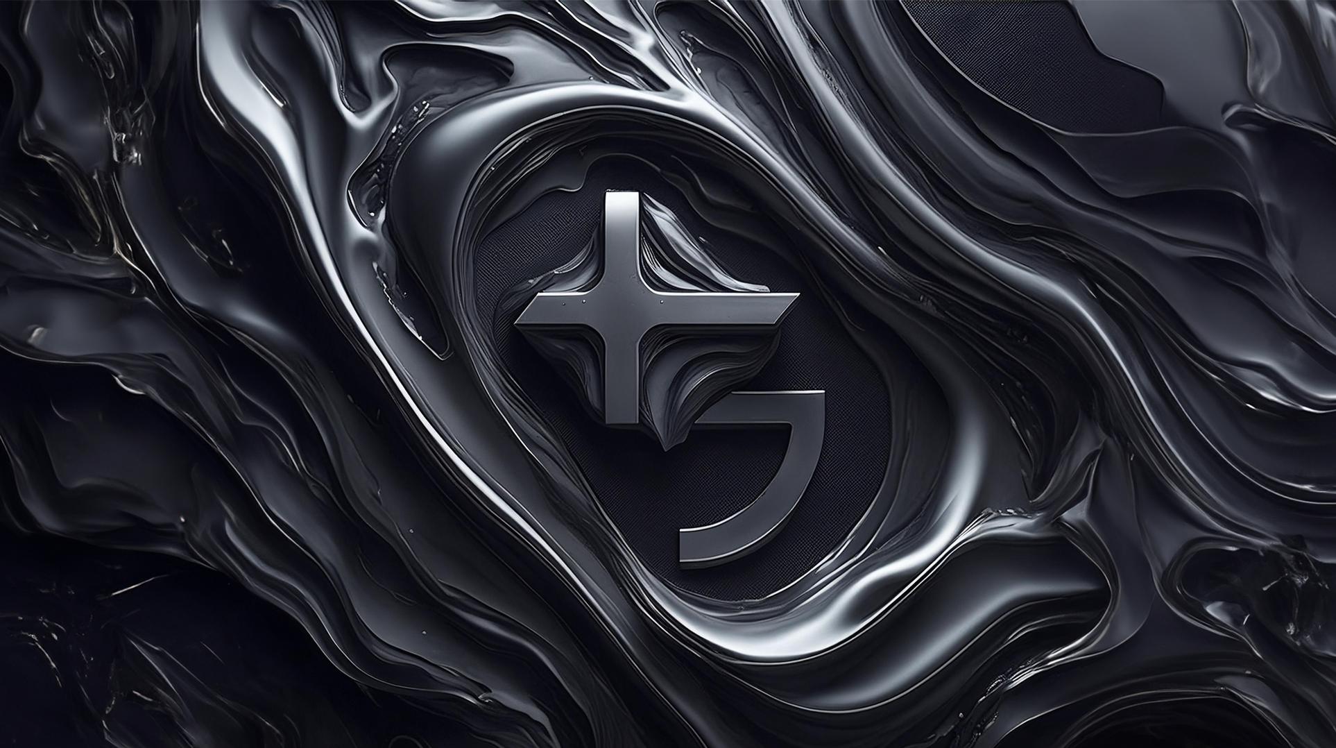 sigle stylisé dans un montage moderne